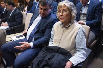 Ana Iewdiukow, el 29 de octubre, en el Juzgado de Juan Carlos Gómez. · Foto: Alessandro Maradei Ana Iewdiukow, el 29 de octubre, en el Juzgado de Juan Carlos Gómez. · Foto: Alessandro Maradei