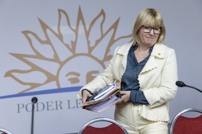 Cristina Lustemberg, el 29 de octubre, en el Parlamento. · Foto: Rodrigo Viera Amaral