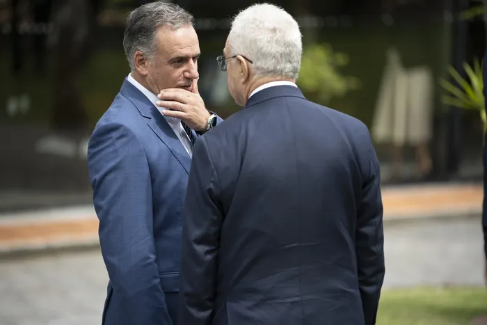 Yamandú Orsi y Mario Lubetkin (archivo, noviembre de 2025). · Foto: Gianni Schiaffarino