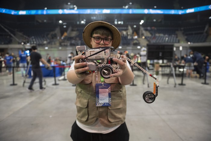 Olimpíada de robótica. · Foto: Gianni Schiaffarino