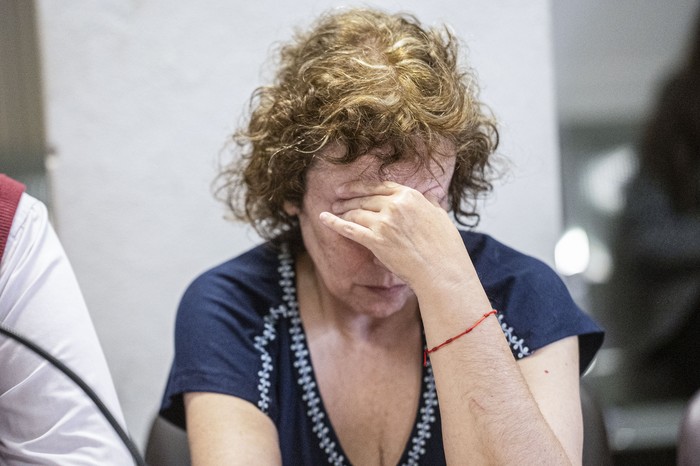 Stella Rey, el 11 de noviembre, en el juzgado de Juan Carlos Gómez. · Foto: Alessandro Maradei