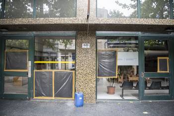 Sede del Instituto Nacional de Rehabilitación, el 16 de noviembre, en  las calles Cerro Largo y Andes. · Foto: Diego Vila