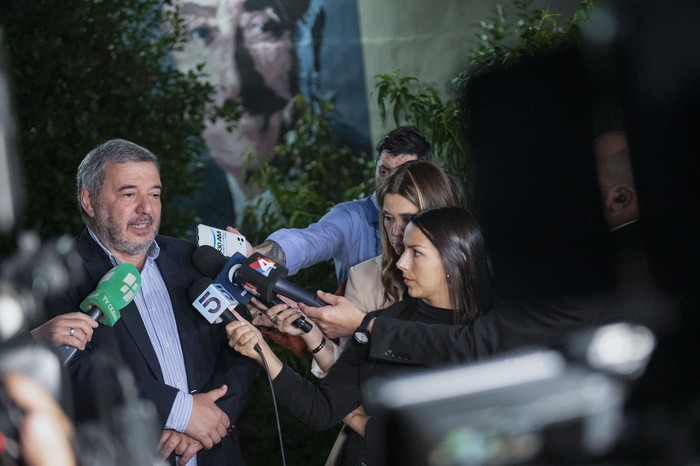 Mario Bergara, el 17 de noviembre, en La Huella de Seregni. · Foto: Alessandro Maradei