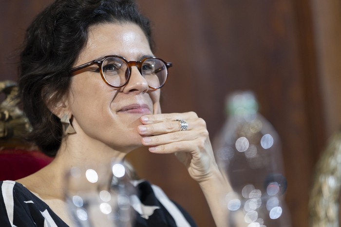 Flávia Biroli, en el Paraninfo de la Universidad, el 18 de noviembre de 2025 · Foto: Rodrigo Viera Amaral