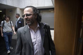 El rector de la Udelar, Héctor Cancela, el 19 de noviembre, en el edificio anexo del Palacio Legislativo. · Foto: Gianni Schiaffarino