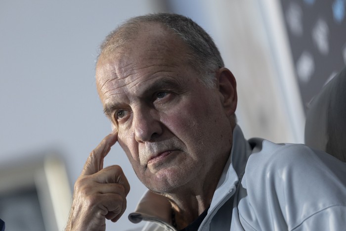 Marcelo Bielsa, el 20 de noviembre, en conferencia de prensa. · Foto: Rodrigo Viera Amaral