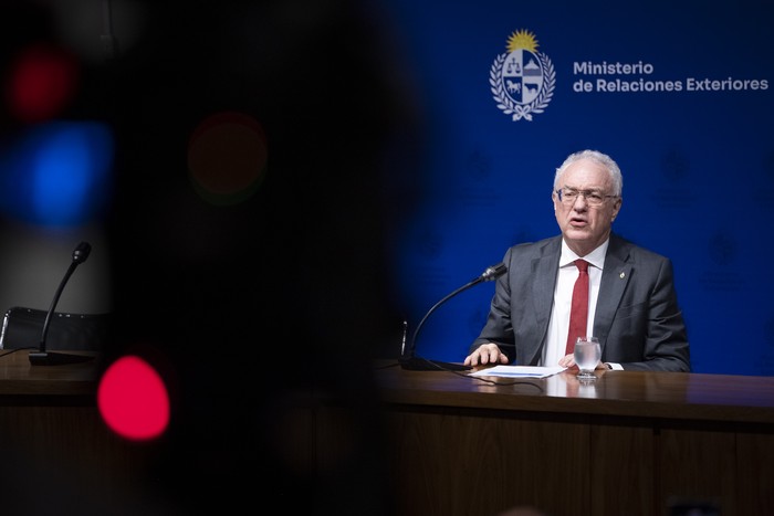 Mario Lubetkin en Cancillería (archivo, noviembre de 2025). · Foto: Gianni Schiaffarino