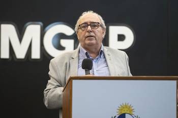 Alfredo Fratti, el 21 de noviembre, en el Ministerio de Ganadería, Agricultura y Pesca. · Foto: Alessandro Maradei