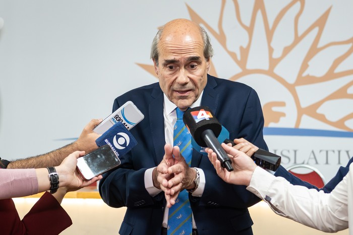 Pablo Abdala, el 7 de octubre, en el Parlamento. · Foto: Martín Hernández Müller