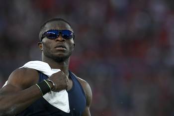 Christian Ebere, de Nacional, el 30 de noviembre de 2025, en el Gran Parque Central. · Foto: Gianni Schiaffarino