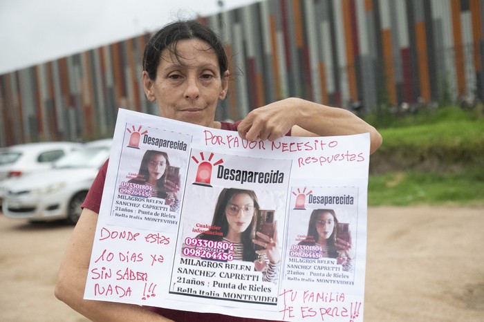 Gabriela Capretti madre de Milagros Belen Sanchez Capretti desaparecida el 9 de diciembre. · Foto: Alessandro Maradei