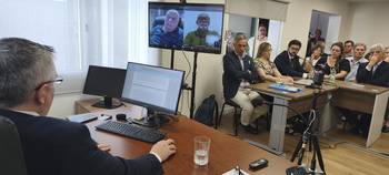 Audiencia de Dardo Ivo Morales, en causa San Javier, del 22 de diciembre de 2025, Fray Bentos. · Foto: Gentileza APU