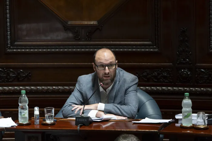Sebastián Sabini, en el Senado (archivo, diciembre de 2025). · Foto: María Vivanco