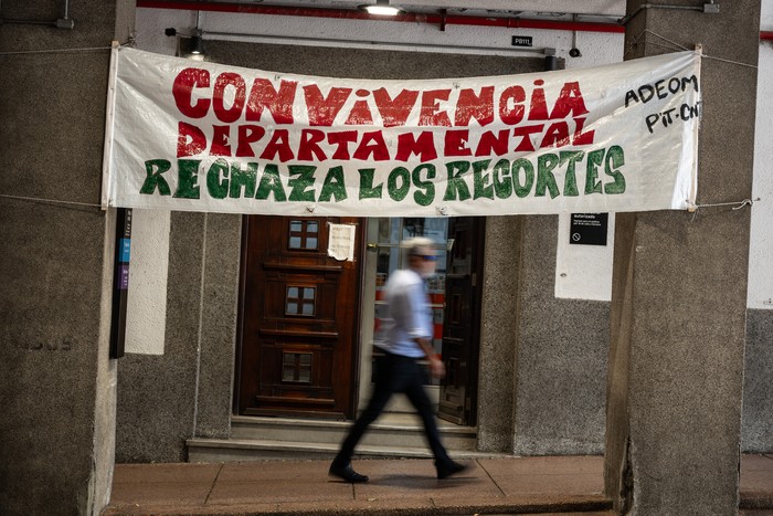 Intendencia de Montevideo, el 12 de enero. · Foto: María Vivanco