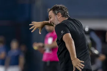 Gabriel Di Noia, entrenador de Deportivo Maldonado, el 13 de enero. · Foto: Rodrigo Viera Amaral