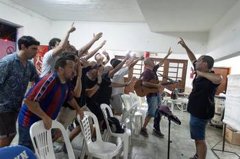 Ensayo de La Nueva Milonga, en el club Industria, el 14 de enero. · Foto: Martín Hernández Müller