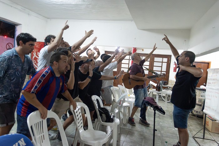 Ensayo de La Nueva Milonga, en el club Industria, el 14 de enero. · Foto: Martín Hernández Müller