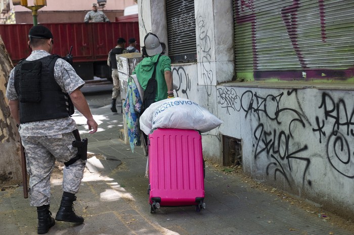 Operativo calle segura, en el centro de Montevideo (archivo, enero de 2026). · Foto: Alessandro Maradei