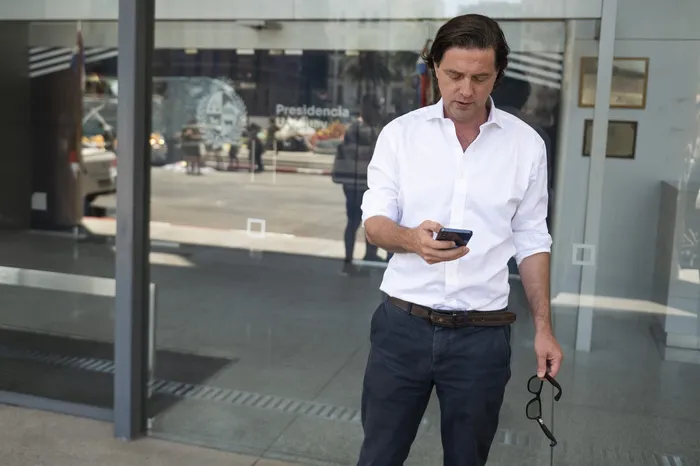 Ignacio Alonso luego de una reunión con Yamandú Orsi en la Torre Ejecutiva (archivo, enero de 2026). · Foto: Alessandro Maradei