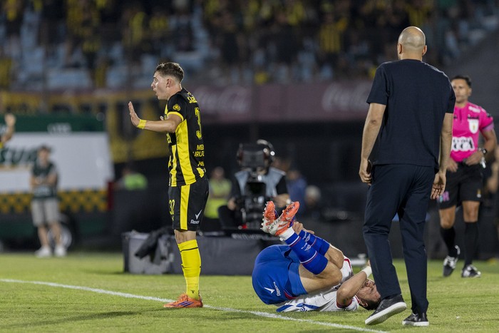 Leandro Umpiérrez, de Peñarol, el 1 de febrero de 2026, por la final de la Supercopa, en el estadio Centenario. Foto: Rodrigo Viera Amaral