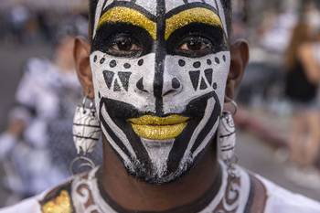 Previa del Desfile de Llamadas, el 6 de febrero, en Barrio Sur. · Foto: Ernesto Ryan