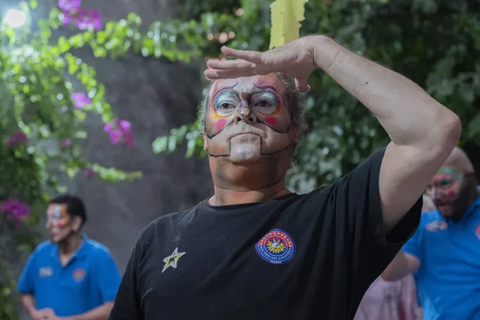 Pato Esteche durante el ensayo de Sociedad Anonima, el 16 de febrero de 2026, en la sede de AUTE. Foto: Laura Sosa