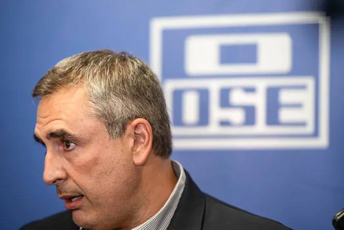 El presidente de OSE, Pablo Ferreri, el 19 de febrero de 2026, en OSE. Foto Diego Vila