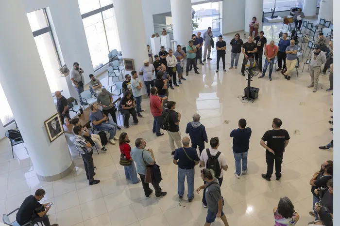 Docentes tecnología de UTU reclaman por el rintegro de horas docentes (archivo, febrero de 2026) · Foto: Rodrigo Viera Amaral