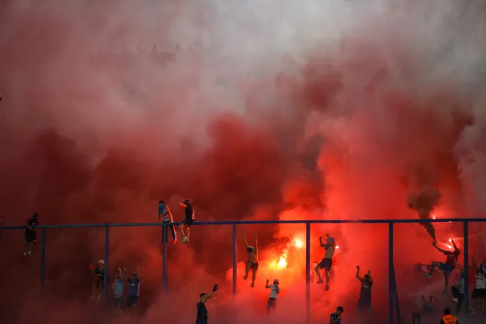 Hinchada de Nacional en el Gran Parque Central (archivo, febrero de 2026). · Foto: Gianni Schiaffarino