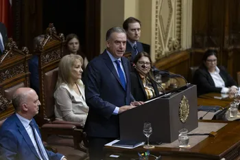 Yamandú Orsi, el 2 de marzo, en el Parlamento. · Foto: Rodrigo Viera Amaral