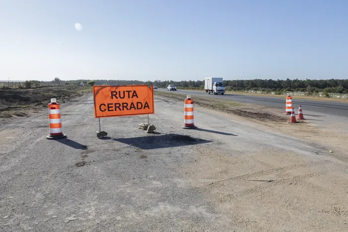Obras sobre ruta 9 (archivo). · Foto: Pablo Serrón
