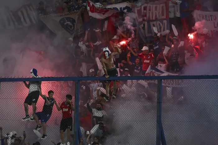 Hinchada de Nacional en el Gran Parque Central (archivo, marzo de 2026). · Foto: Inés Guimaraens