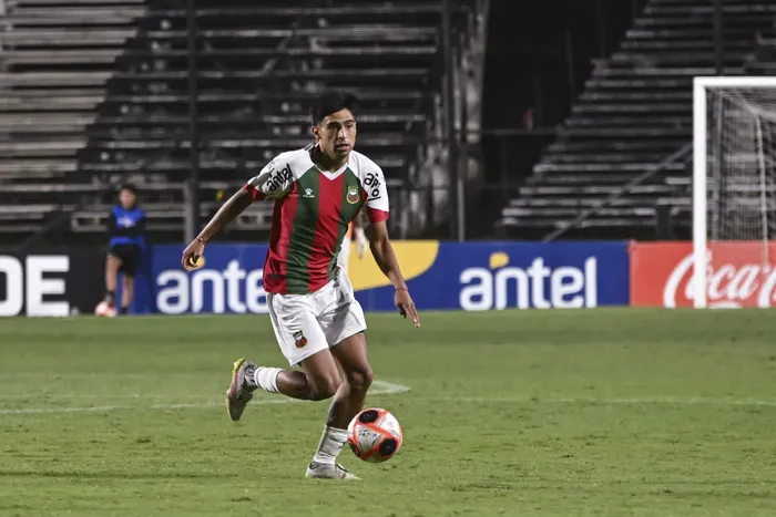 Matías Espíndola, de Deportivo Maldonado (archivo, marzo de 2026). · Foto: Inés Guimaraens