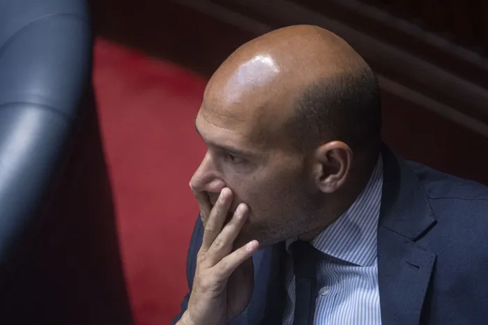 Martín Lema, en el Senado, el 11 de marzo. · Foto: Ernesto Ryan