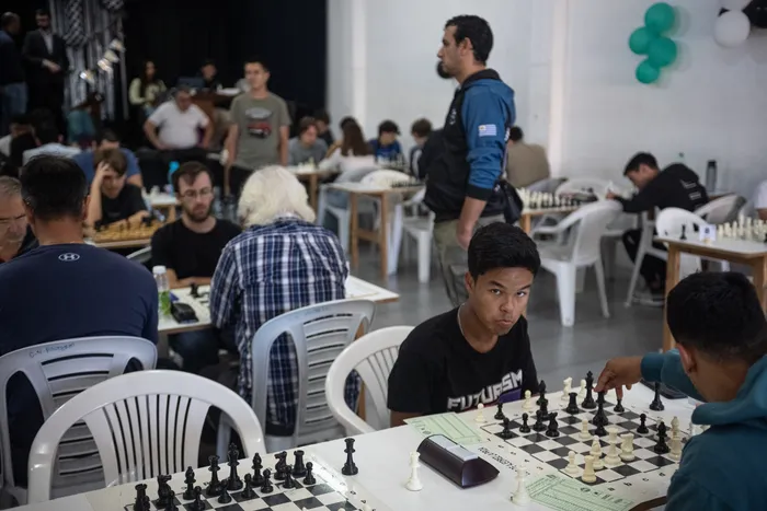 Durante el torneo, el 22 de marzo, en la Intendencia de Montevideo. · Foto: Gianni Schiaffarino