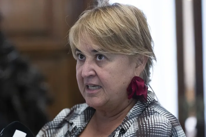 Sandra Lazo, en el Ministerio de Defensa el 24 de marzo de 2026 · Foto: Alessandro Maradei