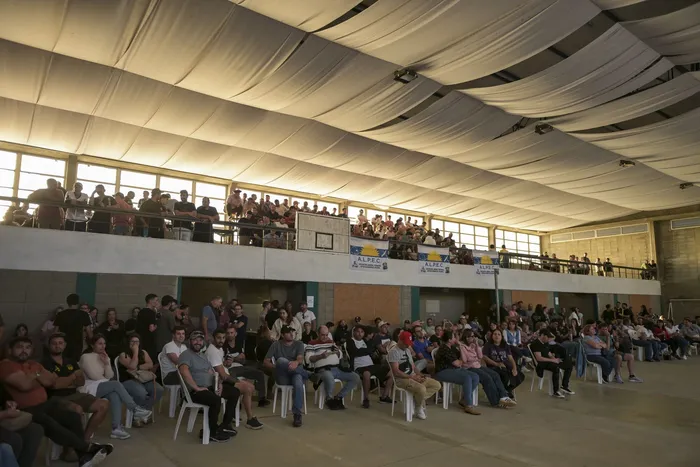 Asamblea de trabajadores del frigorífico de Tarariras (archivo, marzo de 2026). · Foto: Ignacio Dotti