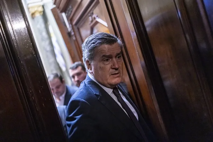 Pedro Bordaberry, el 9 de abril, en el senado. · Foto: Ernesto Ryan