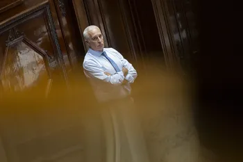 Carlos Negro, el 9 de abril, en la Cámara de Senadores. · Foto: Rodrigo Viera Amaral