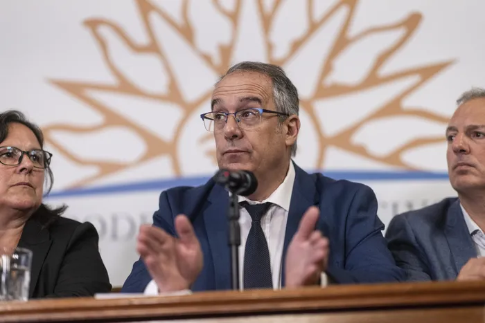 José Carlos Mahía, el 13 de abril, en el Palacio Legislativo. · Foto: Ernesto Ryan