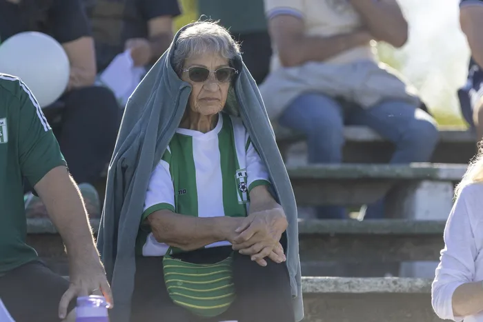 Hincha de Racing en el Parque Roberto. (Archivo, abril de 2026) · Foto: Rodrigo Viera Amaral