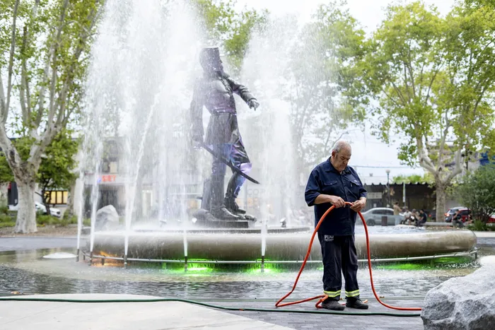 Plaza Constitución, en Paysandú (archivo, marzo de 2026). · Foto: Santiago Felitas