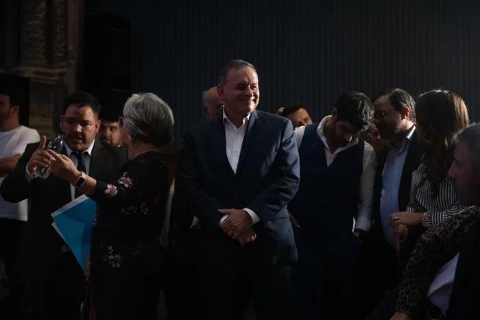 Durante el evento de lideres políticos, el 23 de abril, en la IM. · Foto: Gianni Schiaffarino