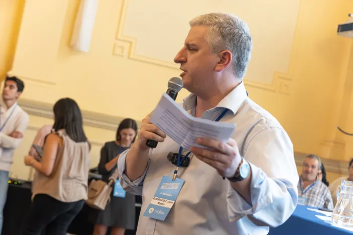 Juan Martín Rodríguez, durante el Congreso de la Lista 71 (archivo, abril de 2026). · Foto: Martin Hernández Müller