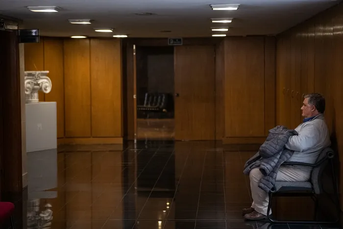 Jorge Wilson, el 27 de abril, en el Parlamento. · Foto: Gianni Schiaffarino