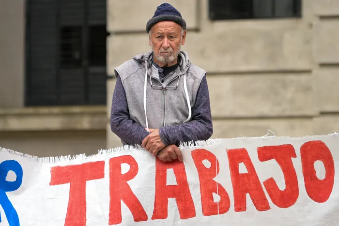 Acto por el Día Internacional de los Trabajadores en Colonia del Sacramento. · Foto: Ignacio Dotti
