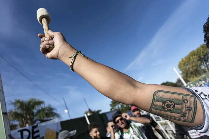 Hinchas de Racing en el Parque Roberto (archivo, mayo de 2025). · Foto: Ernesto Ryan