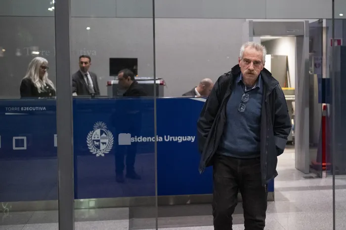 Ignacio Errandonea, el 4 de mayo, tras la  reunión con Yamandu Orsi, en la Torre Ejecutiva. 
Foto: Alessandro Maradei
