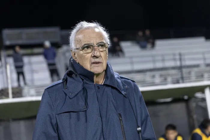 Jorge Fossati durante un partido en el estadio Alfredo Víctor Viera (archivo, mayo de 2026). · Foto: Rodrigo Viera Amaral