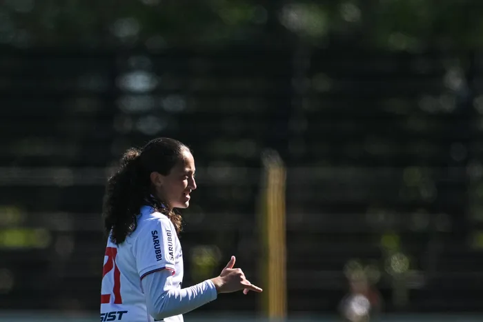 Sofía Olivera, de Nacional, festejando el primer tanto de su equipo, por la primer fecha del Torneo Apertura Femenino 2026, el 10 de mayo, en las Acacias. · Foto: Gianni Schiaffarino